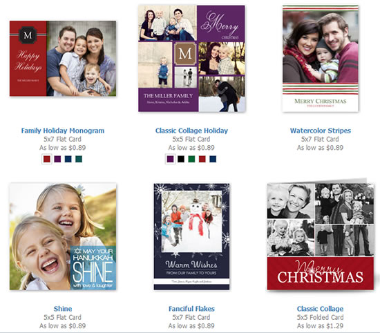 Mixbook offers nearly 600 holiday card templates