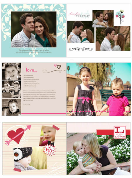 These Valentine-themed photo books from Shutterfly would make nice books for your loved ones.