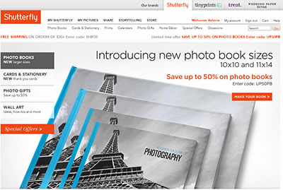 In addition to photo gifts Shutterfly offers customers free image hosting, online albums and photo sharing.