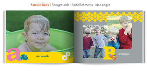 Custom ABC book theme from Shutterfly