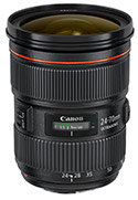 The 24-70mm f/2.8 lens is a favorite of wedding photographers and also good for sports.