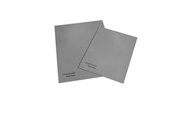 18% Grey Cards for correct white balance and exposure