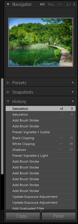 Lightroom Classic's History Panel makes it easy to undo to any previous state