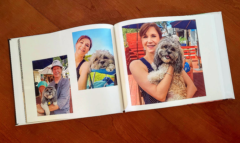 My Mixbook dog photo album arrived quickly