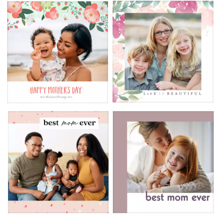 Mixbook has a creative array of Mother's Day and family  themed photo book templates