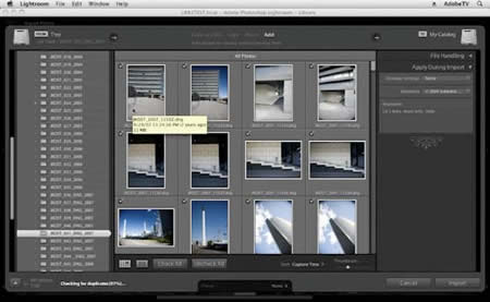 Adobe Lightroom 3 - Fast image importing