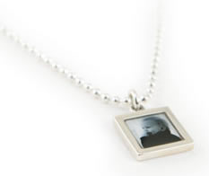 Kodak sterling silver photo charm necklace
