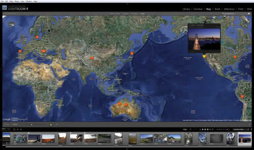 Lightroom 4 geo map