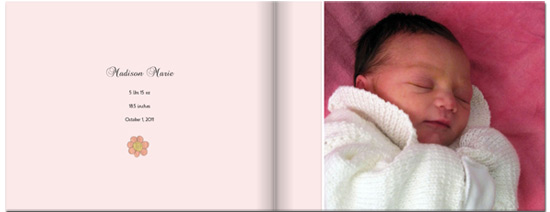 Baby photo book